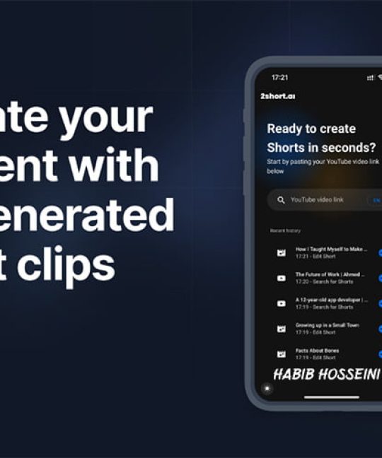 هوش مصنوعی 2short.ai: ویدیوهای YouTube خود را کوتاهتر و جذابتر کنید